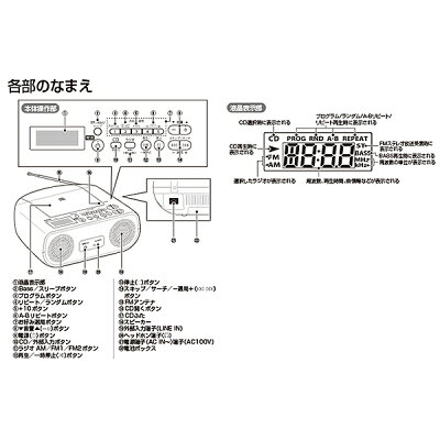 TOSHIBA CDラジオ ホワイト TY-C160(W)